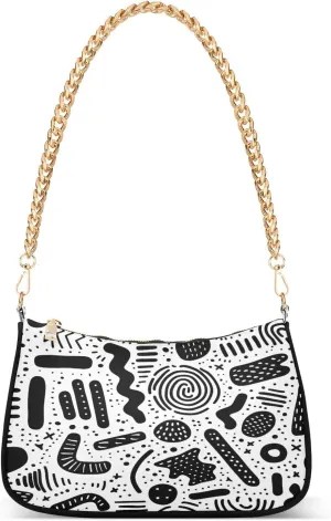 Shoulder Bags for Women Graffiti Hobo Tote Handbag Small Clutch Purse with Zipper Closure61