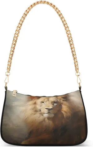 Shoulder Bags for Women Lion (12) Hobo Tote Handbag Small Clutch Purse with Zipper Closure