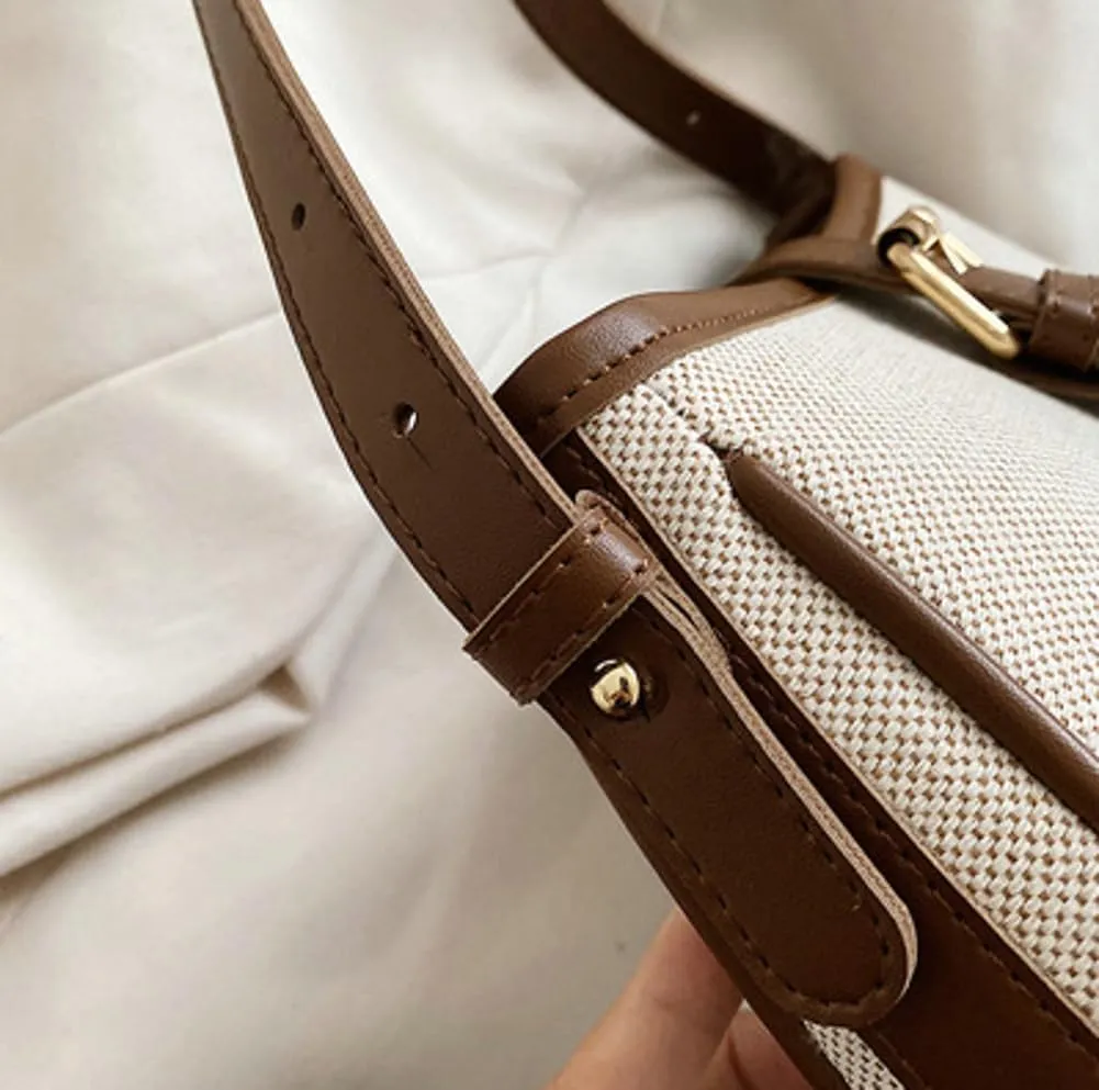 Shoulder Bags for Women Retro Y2k Canvas Crossbody Handbag Vegan Leather Tote Purse with Zipper