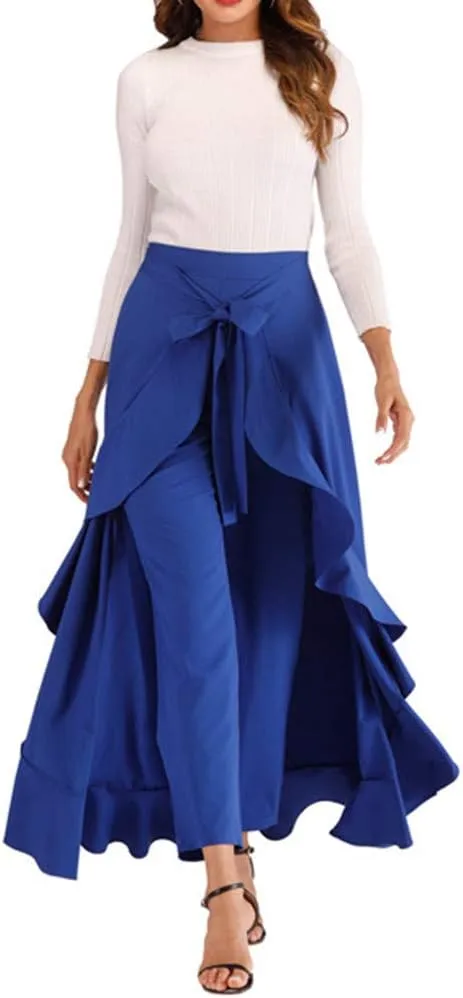 Skirts for Women's Plus Size Solid Flare Hem High Waist Midi Skirt Sexy Uniform Pleated Skirt