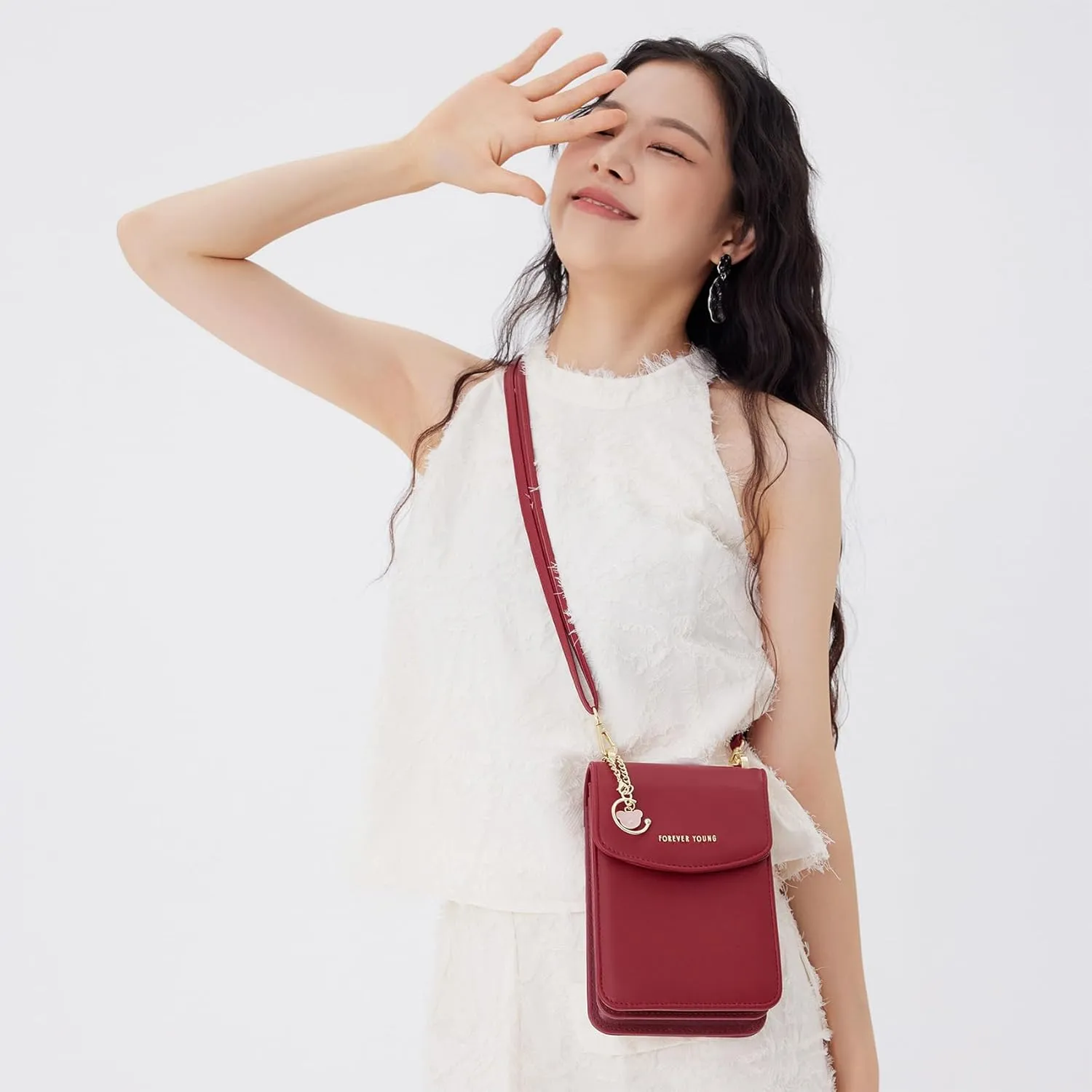 Small Crossbody Cell Phone Wallet Women Trendy Leather RFID Blocking Phone Bag Purses Handbags Adjustable Strap