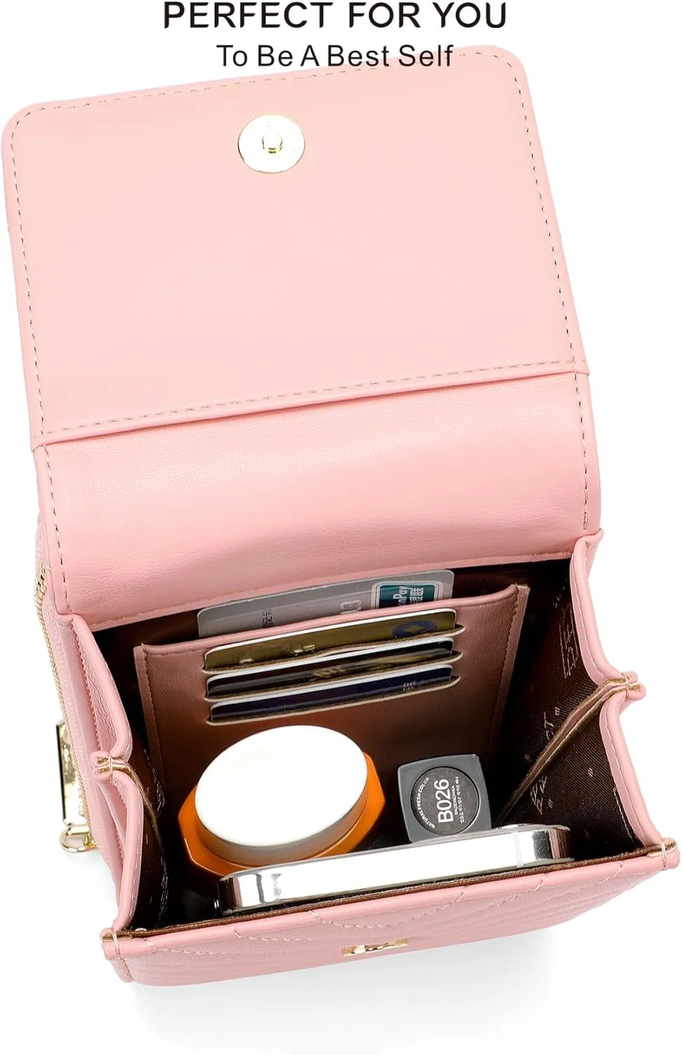 Small Crossbody Cell Phone Wallet Women Trendy Leather RFID Blocking Phone Bag Purses Handbags Adjustable Strap