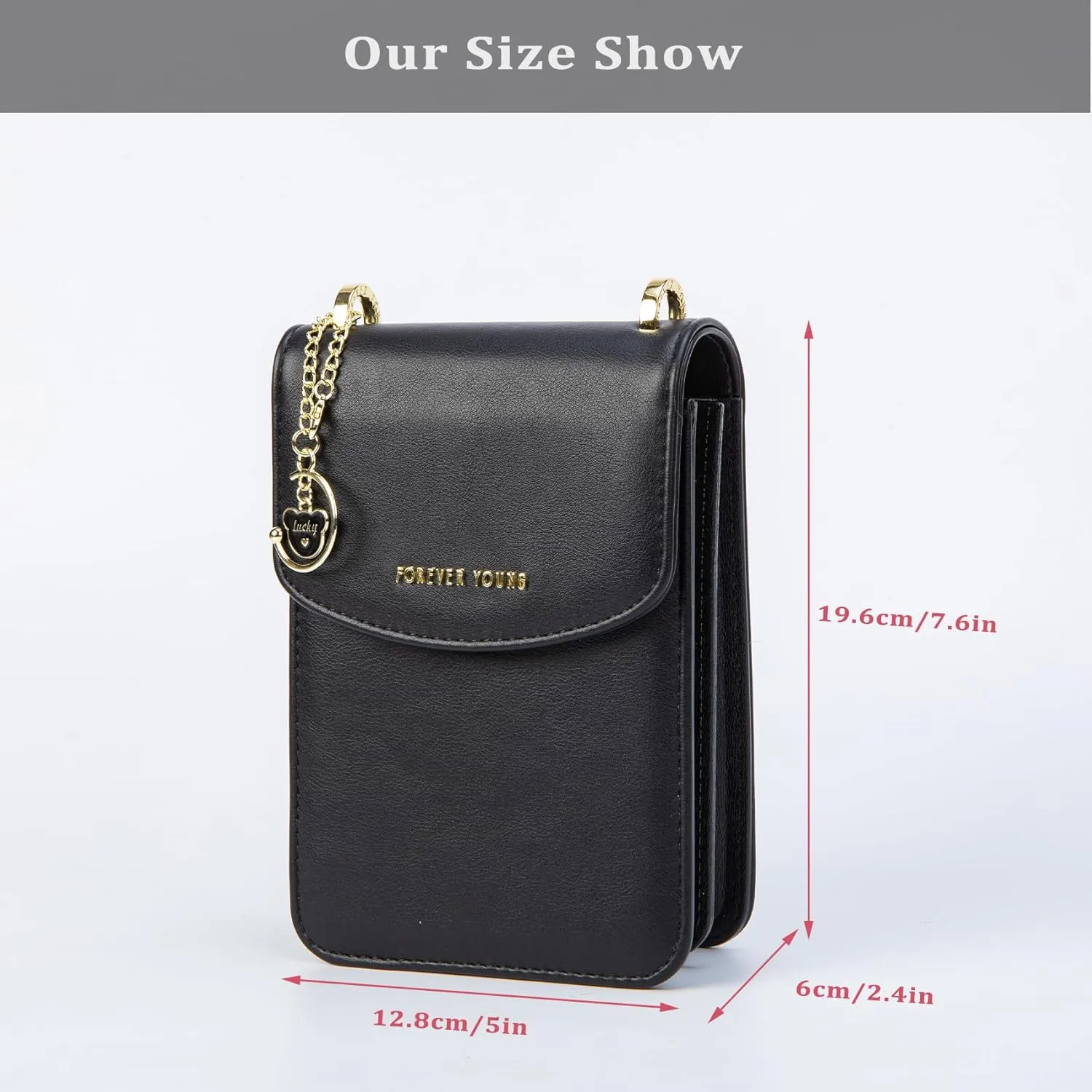 Small Crossbody Cell Phone Wallet Women Trendy Leather RFID Blocking Phone Bag Purses Handbags Adjustable Strap