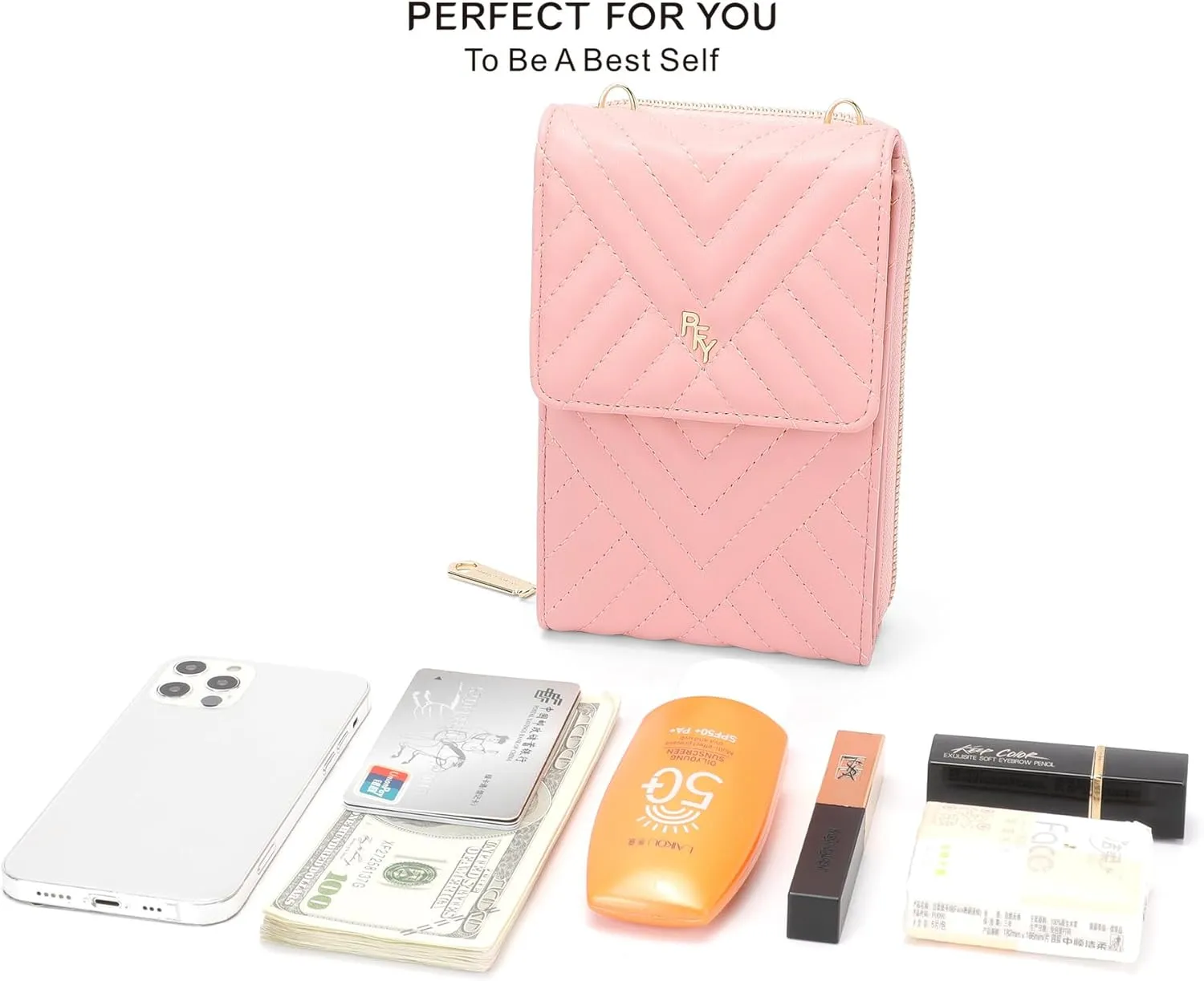 Small Crossbody Cell Phone Wallet Women Trendy Leather RFID Blocking Phone Bag Purses Handbags Adjustable Strap