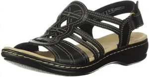 Smoneyful Womens Faux Leather Comfort Flats Sandals for Summer Arch Supported Walking Orthopedic Design for Dressy, Beach, Hiking