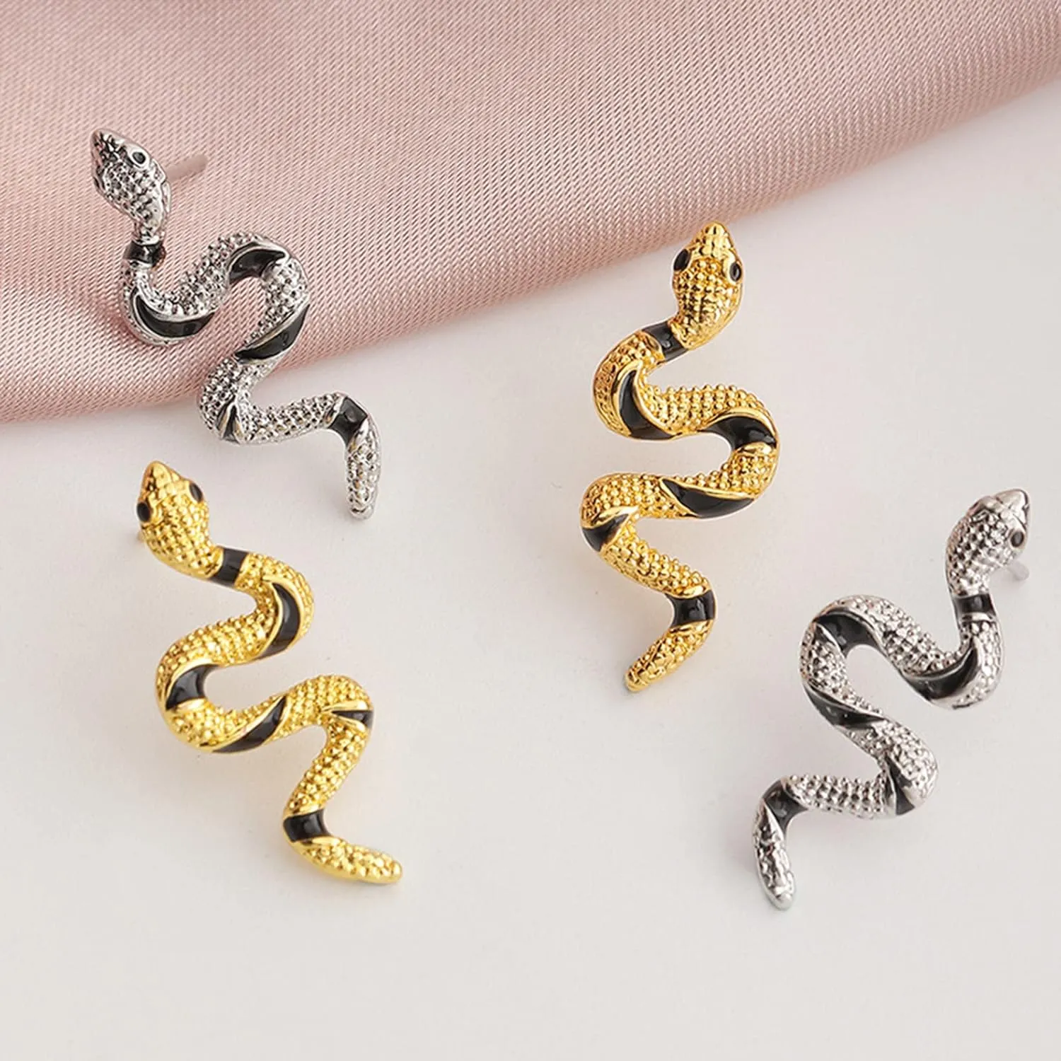 Snake Earrings for Women Silver Snake Earrings Dangle Gold Snake Drop Earrings Gold Snake Jewelry Silver Snake Accessories for Women Serpent Earrings