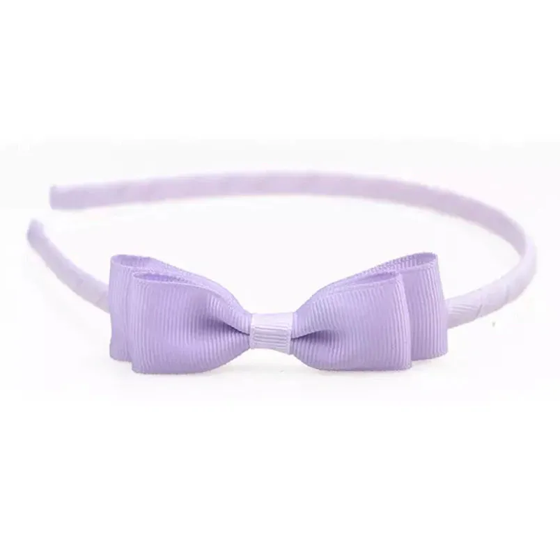 Solid Grosgrain Bow Headband
