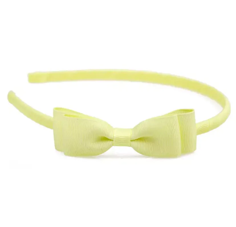 Solid Grosgrain Bow Headband