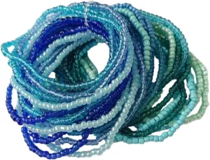 Soyzvteo 30Pcs Elastic Beaded Bracelets Multicolor Bohemian Stackable Stretch Bracelets Handmade Bead Ankle Bracelets Jewelry