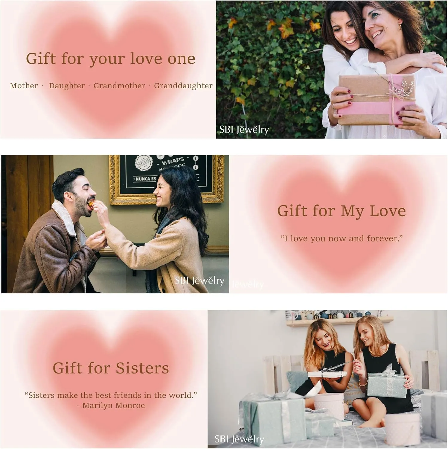 Sparkling I Love You Birthday Heart Bead for Mom Daughter Sister Charm Compatible with Pandora Charms Bracelets Jewelry