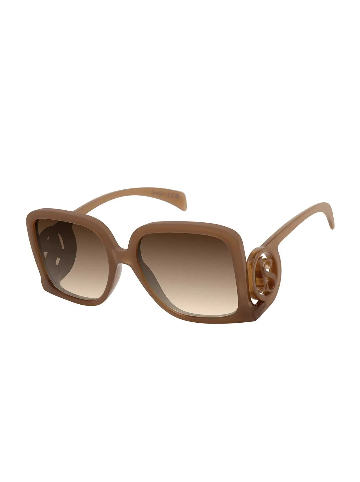 Square Underside Temple Sunglasses in Brown