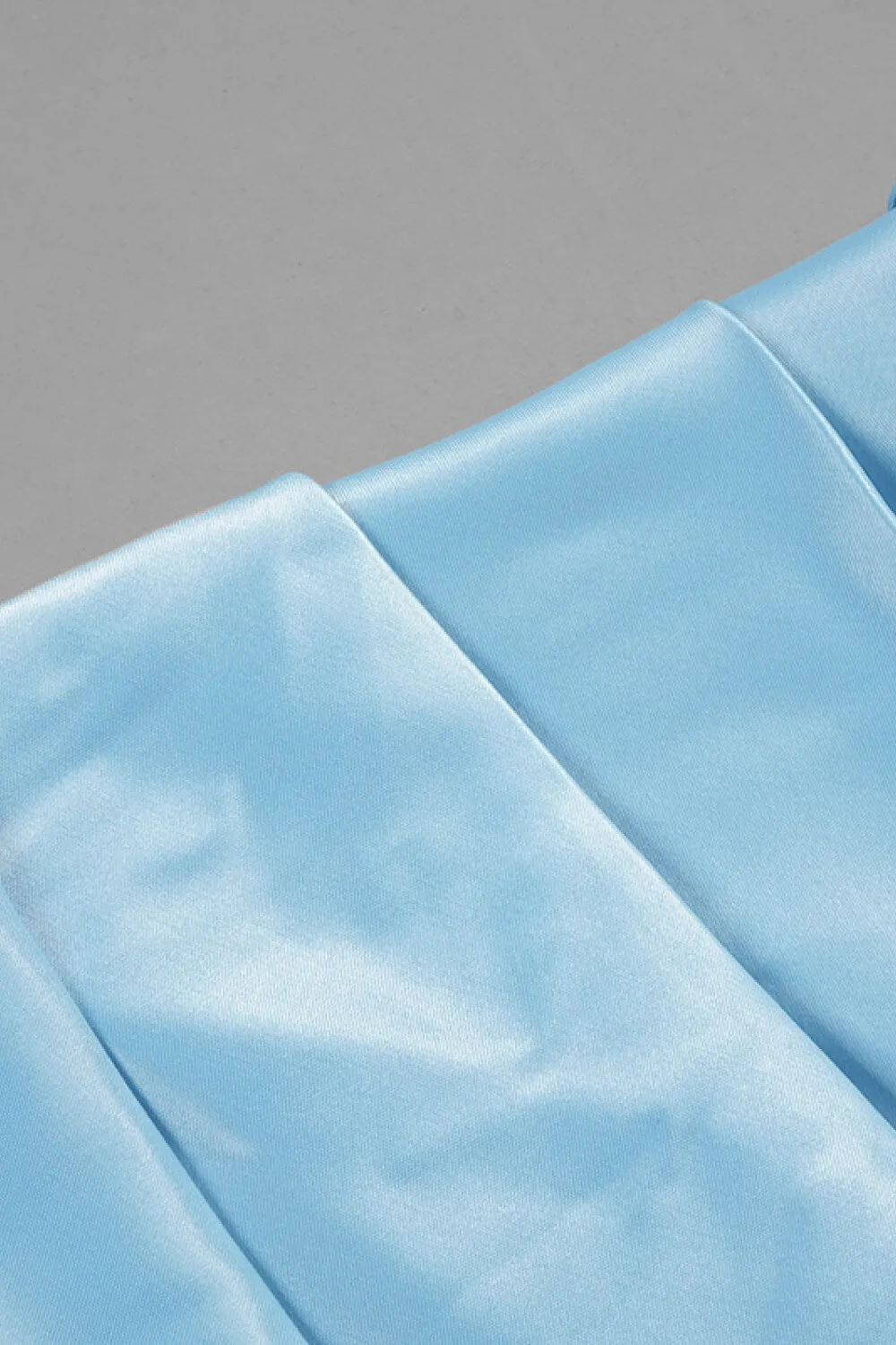 Strapless Belted Ruched Split Dress