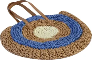 Straw Bag for Women, Bohemian Tote Bag Handmade Woven Handbags for Summer Vacation Beach Travel Daily Matching 40, One Color, One Size