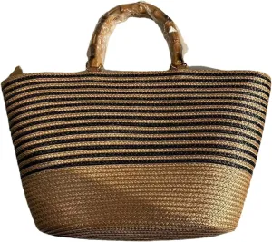 Straw Bag for Women, Bohemian Tote Bag Handmade Woven Handbags for Summer Vacation Beach Travel Daily Matching 76, One Color, One Size