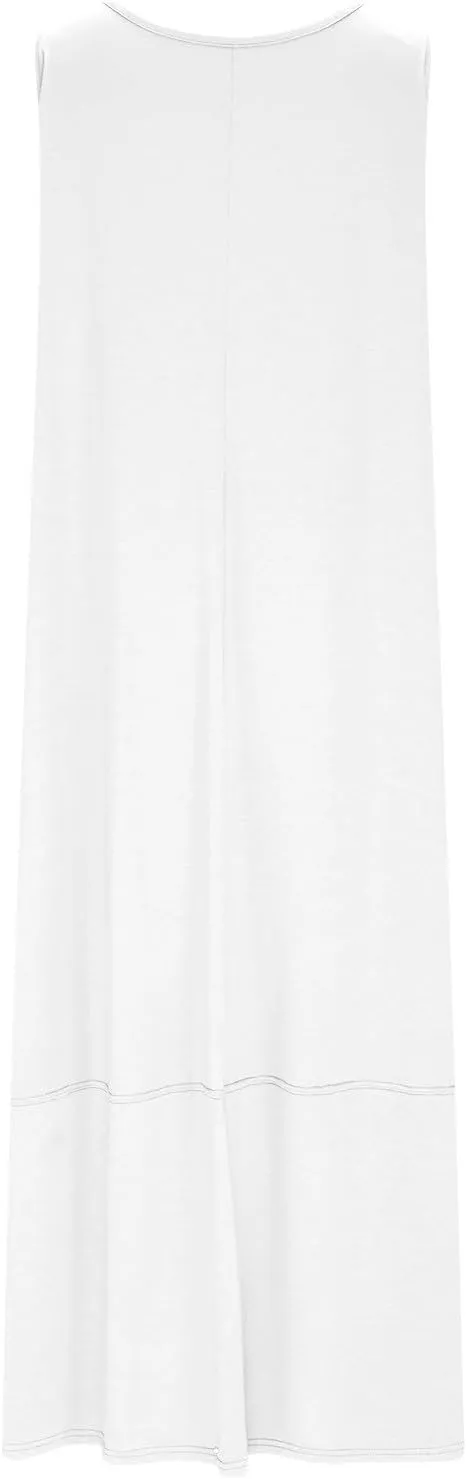 Summer Dresses for Women 2025,Dressy Casual Maxi Dresses Beach Vacation Scoop Neck Solid Spring undresses