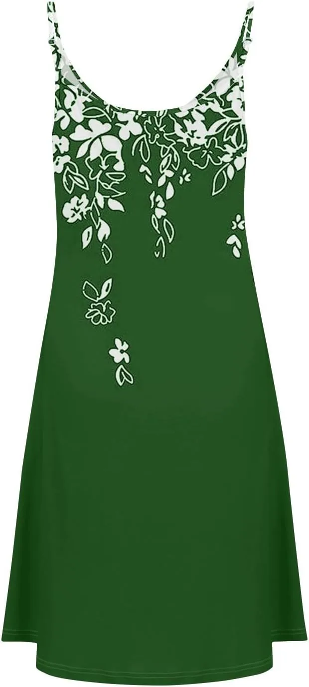 Sun Dresses for Women 2025 Casual Flying Sleeve Dress Vacation Beach Sundress Bohemian Dress