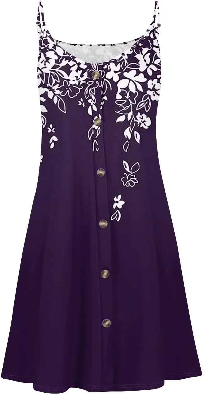 Sun Dresses for Women 2025 Casual Flying Sleeve Dress Vacation Beach Sundress Bohemian Dress
