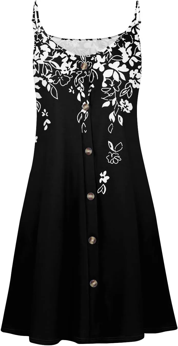 Sun Dresses for Women 2025 Casual Flying Sleeve Dress Vacation Beach Sundress Bohemian Dress
