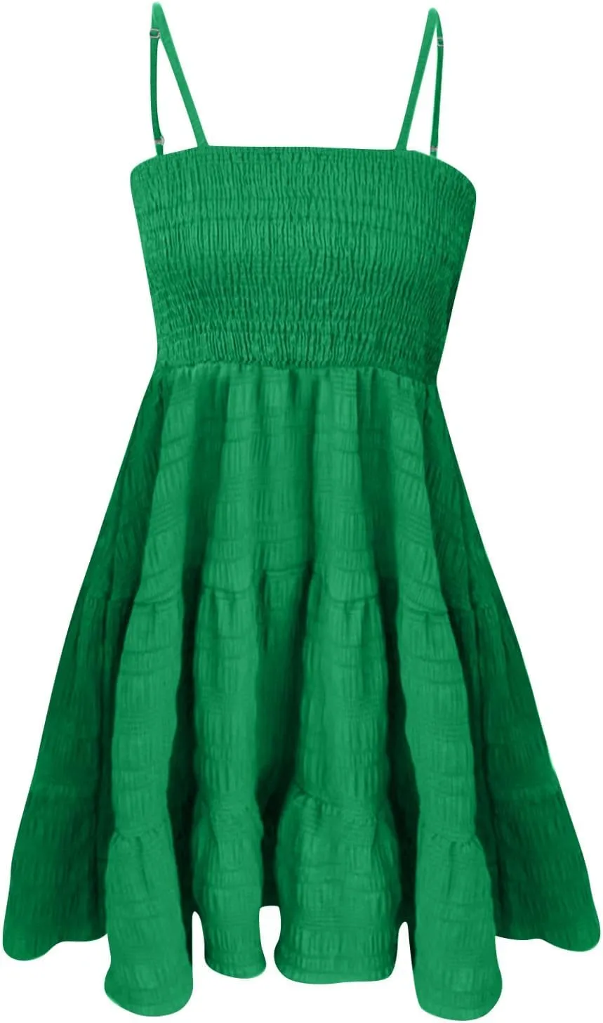 Sundresses for Women 2025 Trendy Sexy Sleeveless Backless Mini Short Summer Dress Beach Party Casual Wedding Dresses