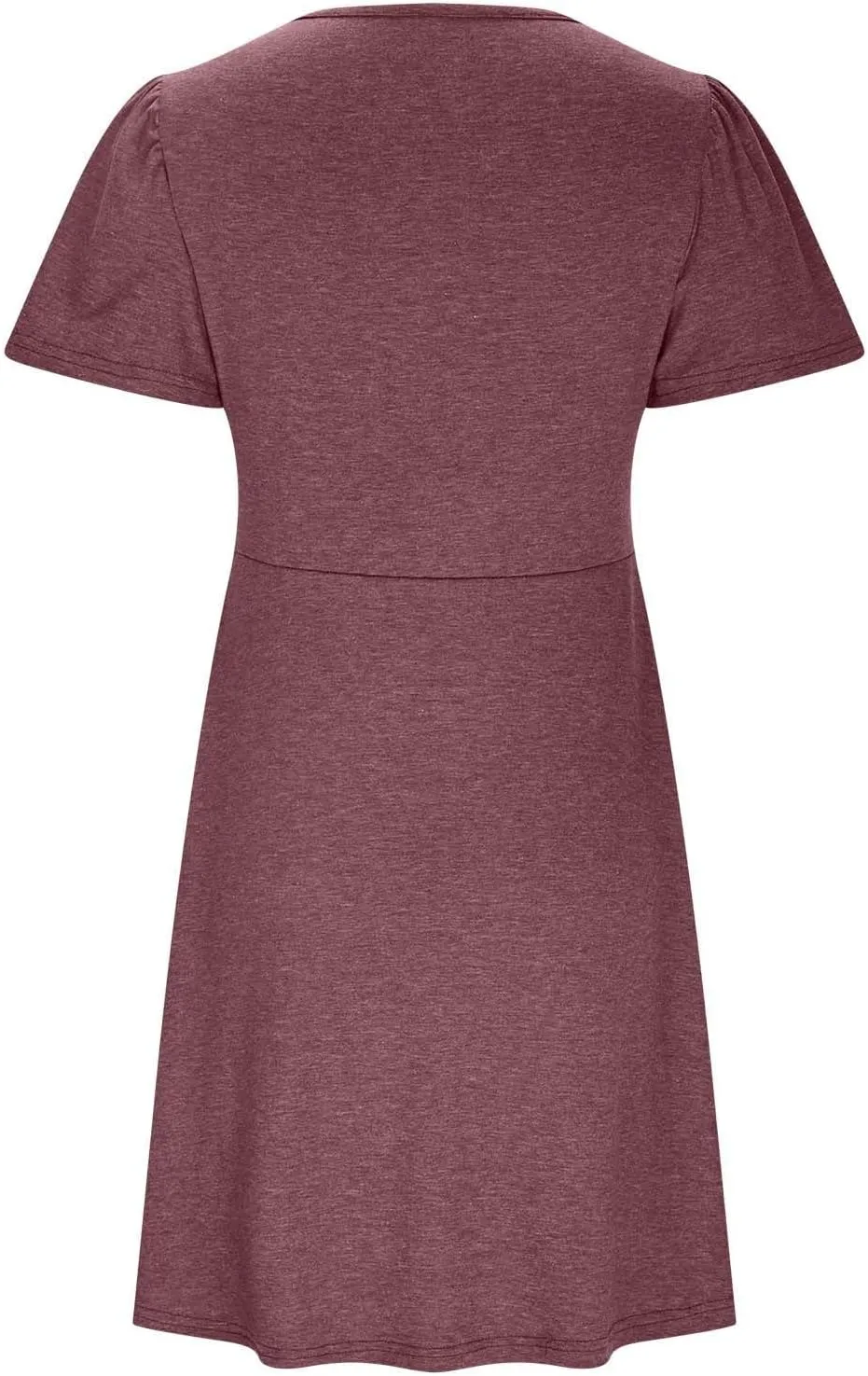 Sundresses for Women Stylish Twist Knot Wrap V Neck Sexy Party Dress Short Sleeve Summer Beach Dress A-Line Comfort