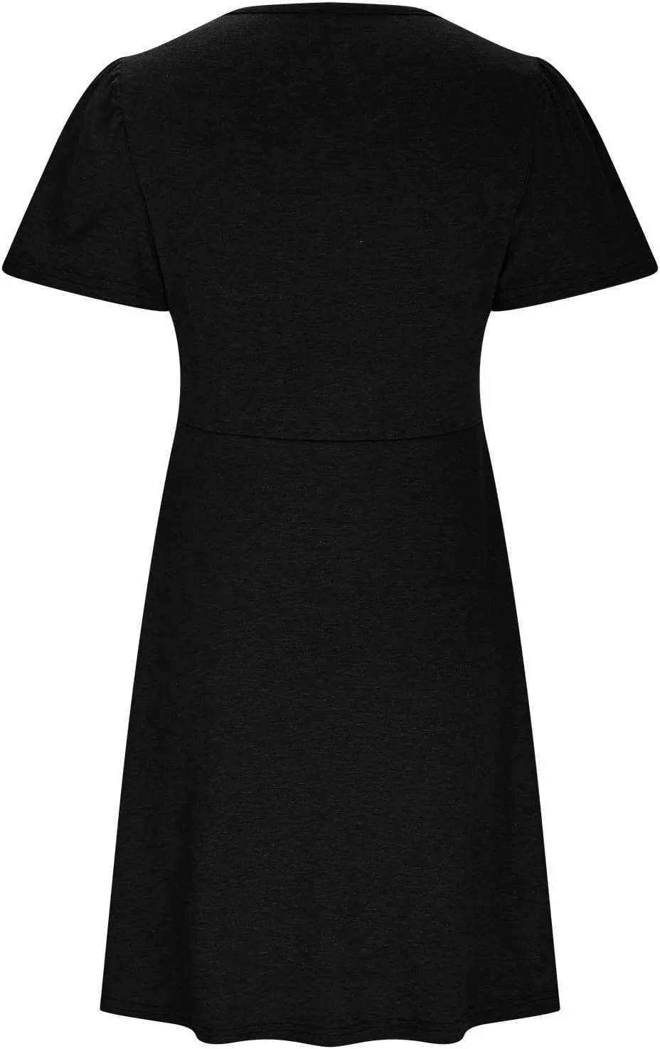 Sundresses for Women Stylish Twist Knot Wrap V Neck Sexy Party Dress Short Sleeve Summer Beach Dress A-Line Comfort