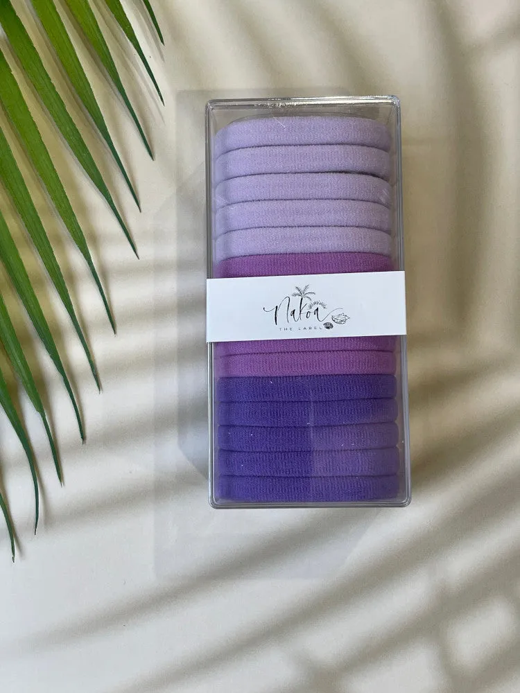 Super Stretchy Elastic Hair Ties - Box of 15 - Sorbet