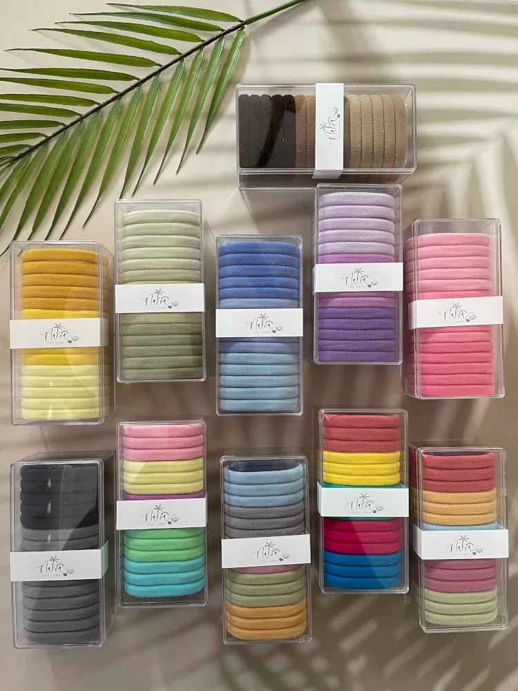 Super Stretchy Elastic Hair Ties - Box of 15 - Sorbet