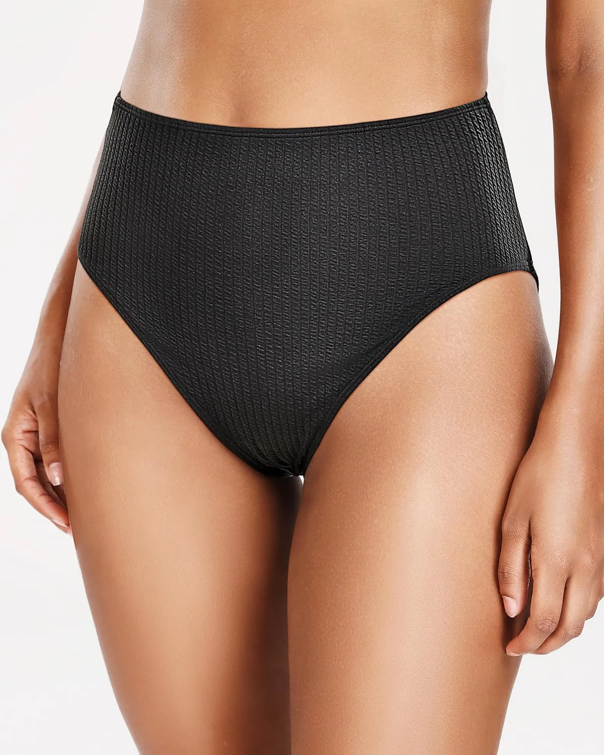 Tempt Me Womens High Cut High Waisted Bikini Bottoms Tummy Control Bathing Suit Bottoms Swim Bottom Swimsuit Bottom