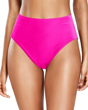 Tempt Me Womens High Cut High Waisted Bikini Bottoms Tummy Control Bathing Suit Bottoms Swim Bottom Swimsuit Bottom