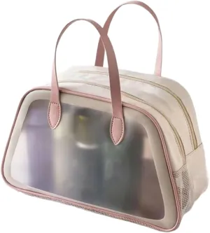 Travel Toiletry Bag Double Layer Makeup Storage Handbag Convenient Cosmetic Practical Tool