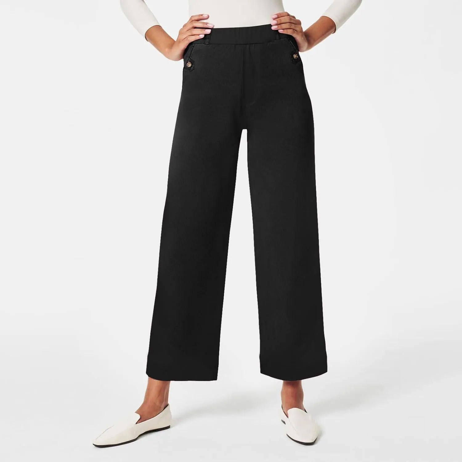 Twill Cropped Wide Leg Pant Plus Size Wide Leg Petite Crop Trousers Stretch Capri Jeans Ankle Denim Track Pants