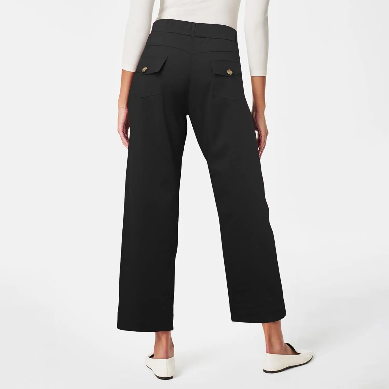 Twill Cropped Wide Leg Pant Plus Size Wide Leg Petite Crop Trousers Stretch Capri Jeans Ankle Denim Track Pants