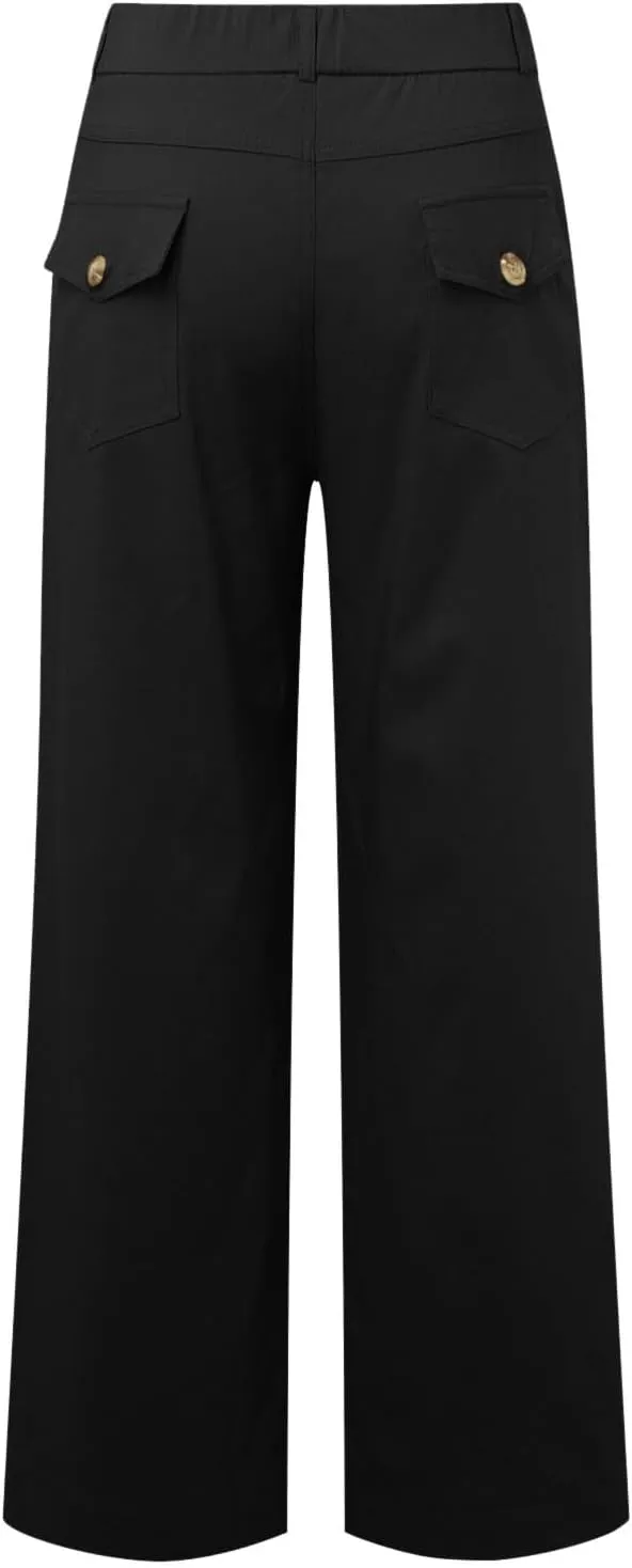 Twill Cropped Wide Leg Pant Plus Size Wide Leg Petite Crop Trousers Stretch Capri Jeans Ankle Denim Track Pants