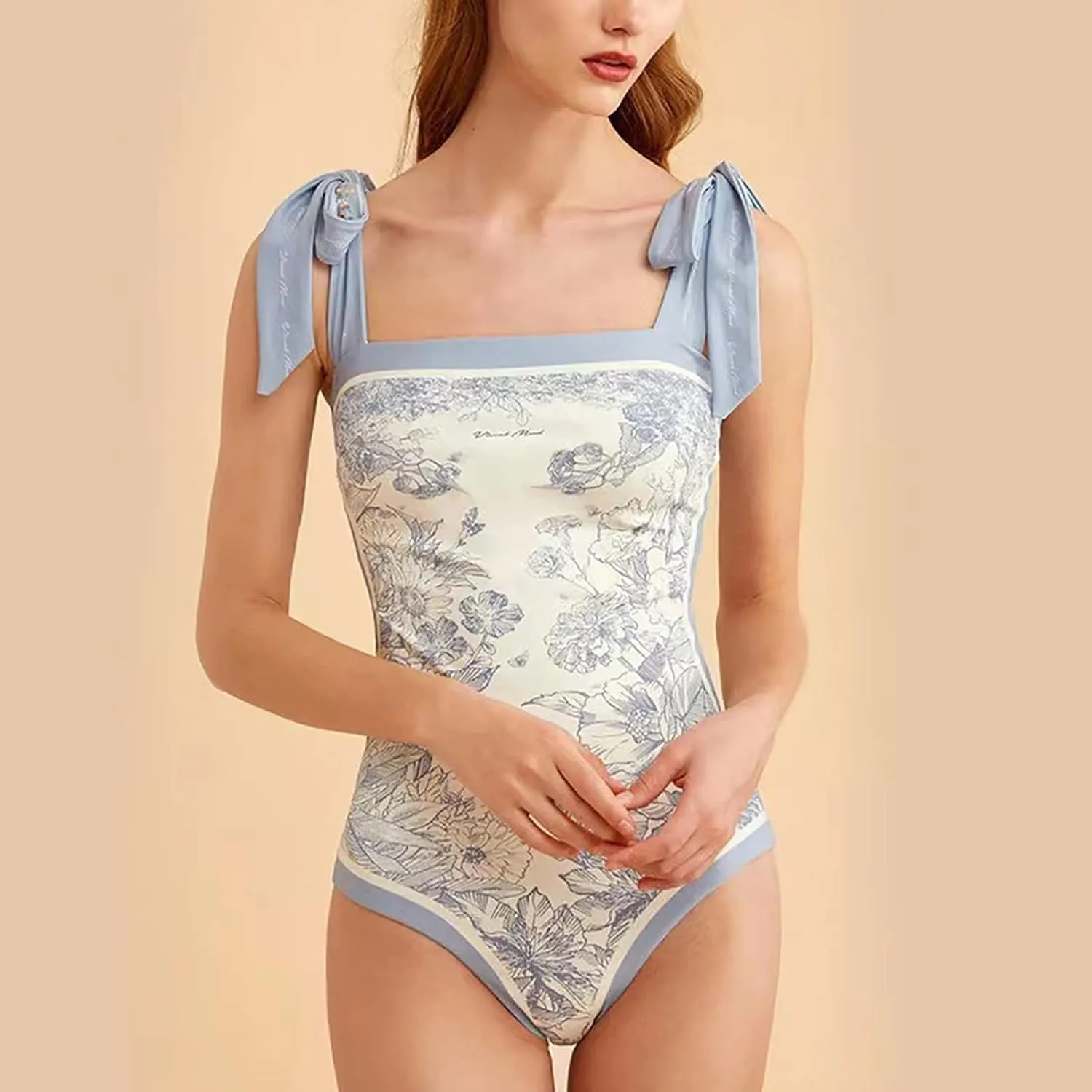 UOQAPRE Women Swimsuit with Cover Up Sporlike One Piece Vintage Wrap Sarong Monokini Bikini Swimsuits Tummy Control Tankini