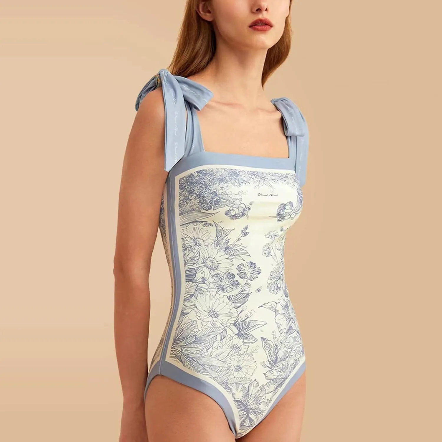 UOQAPRE Women Swimsuit with Cover Up Sporlike One Piece Vintage Wrap Sarong Monokini Bikini Swimsuits Tummy Control Tankini