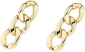 VALICLUD Chic Circle Earrings Gold Chain Link Women's Fashion Minimalist Dangle Earrings