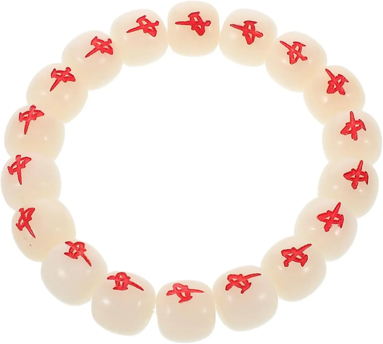 VICASKY Creative Mahjong Beads Bracelet for Women Unique Stretchy Beaded Jewelry with Artisan Craftsmanship Fashionable Wristlet Accessory for Distinctive Mahjong