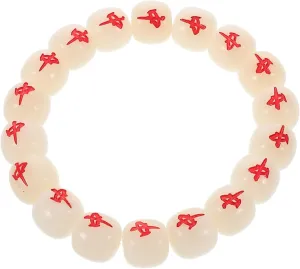 VICASKY Creative Mahjong Beads Bracelet for Women Unique Stretchy Beaded Jewelry with Artisan Craftsmanship Fashionable Wristlet Accessory for Distinctive Mahjong