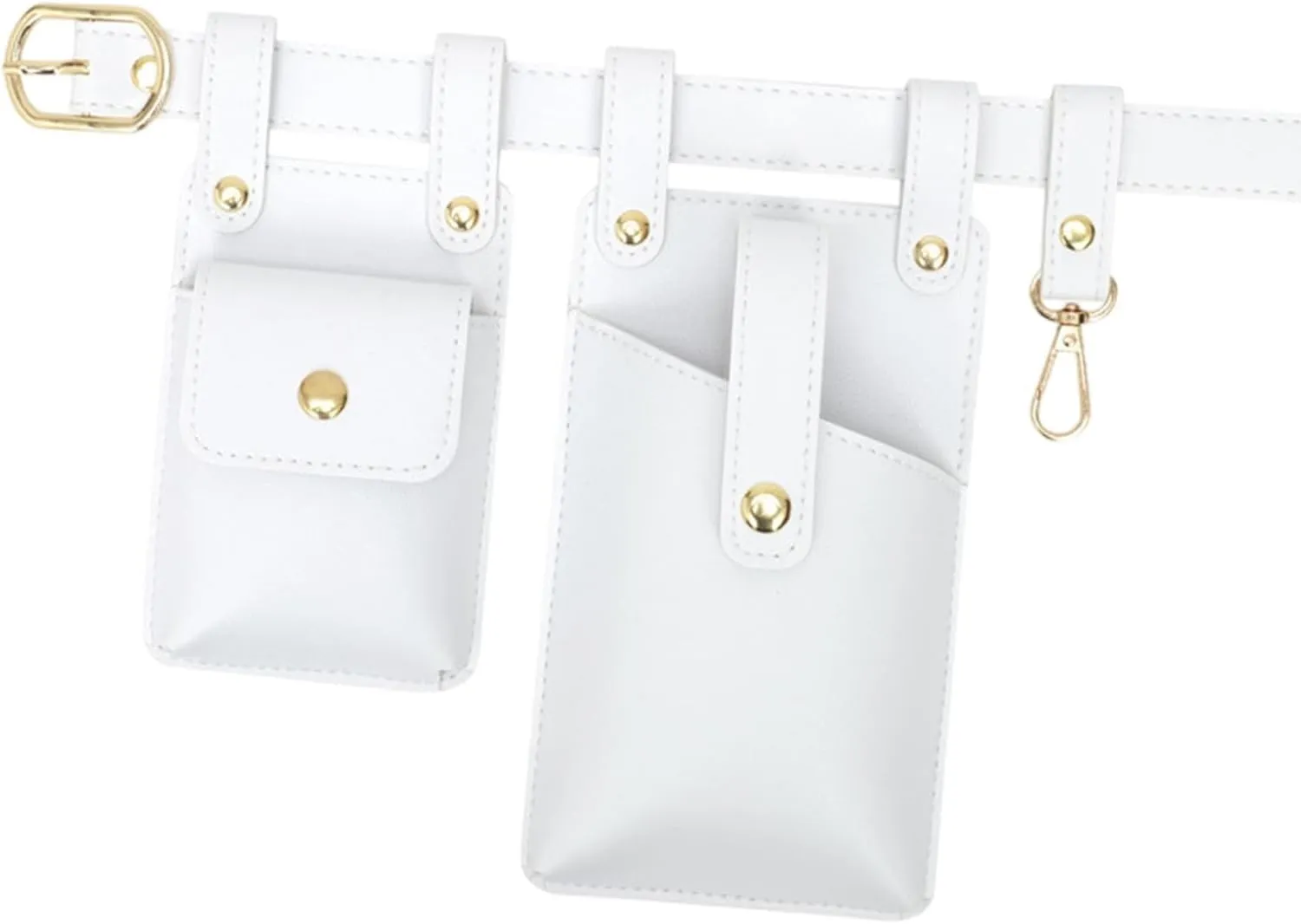 Waist Organizer Pouch for Practical Use Waterproof Fanny Pack, White