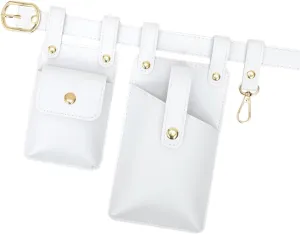 Waist Organizer Pouch for Practical Use Waterproof Fanny Pack, White