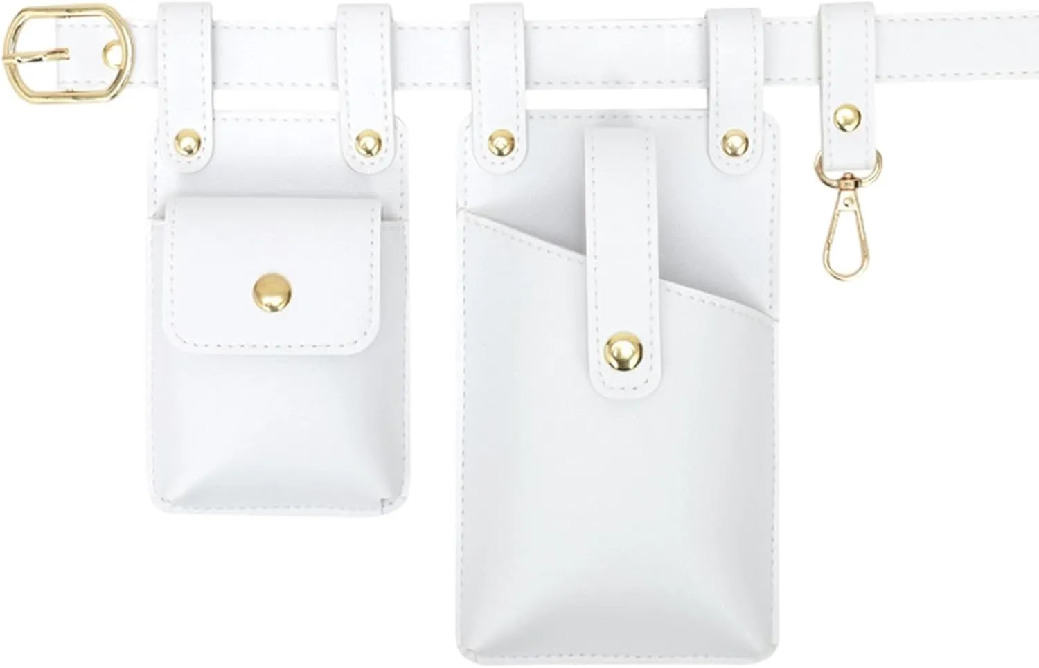 Waist Organizer Pouch for Practical Use Waterproof Fanny Pack, White