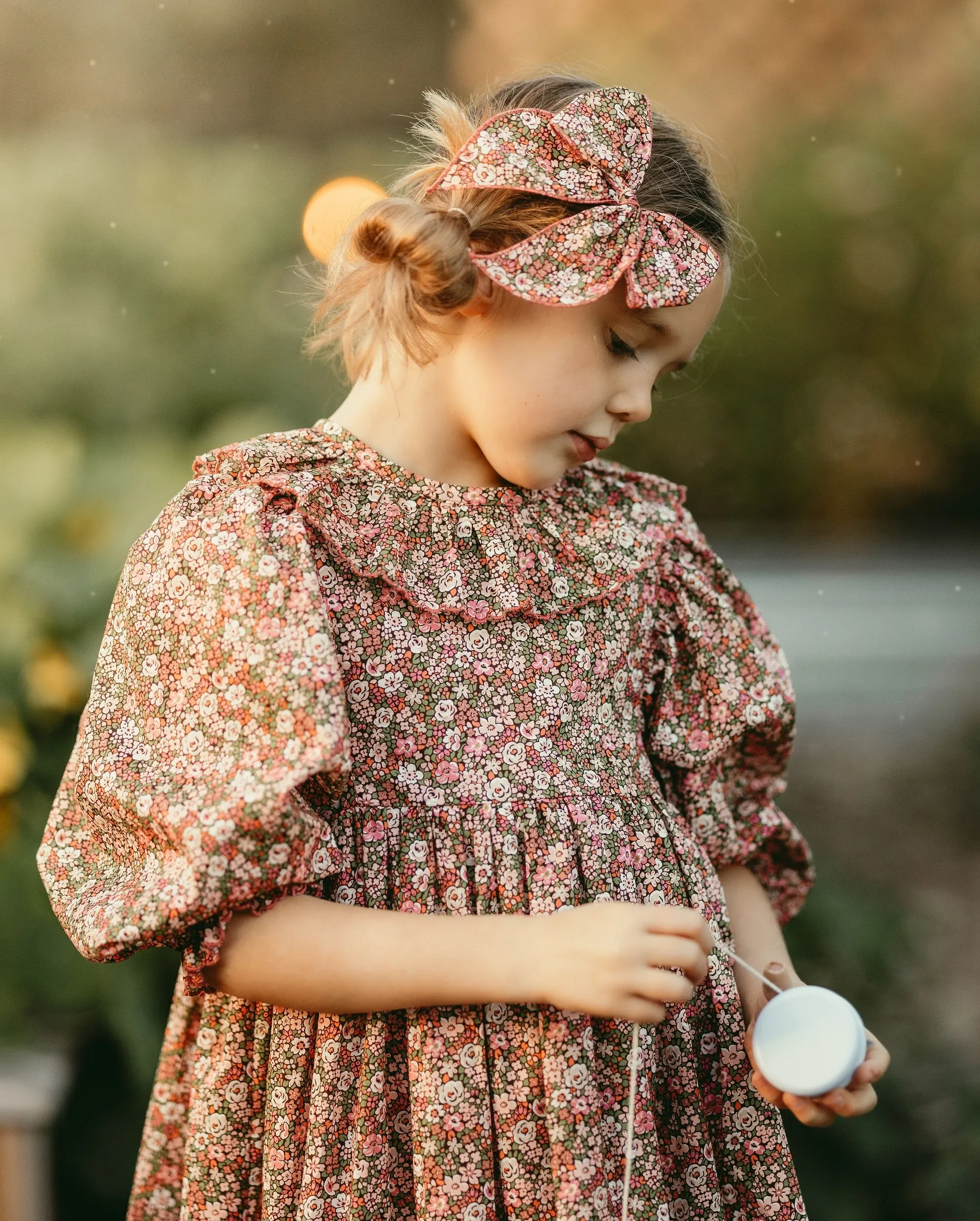 Whimsy Hair Bow in Betsy Ann Liberty Print