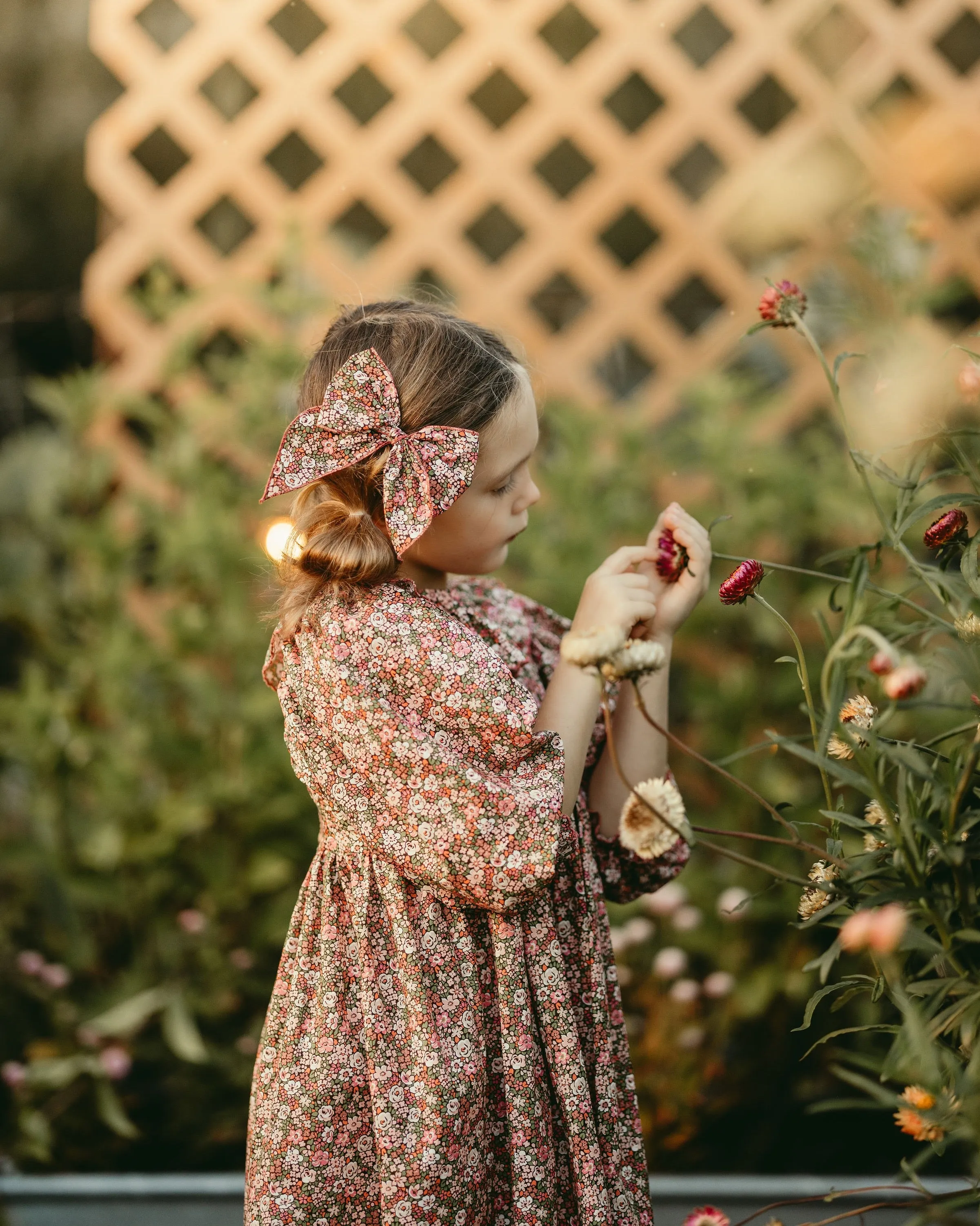 Whimsy Hair Bow in Betsy Ann Liberty Print