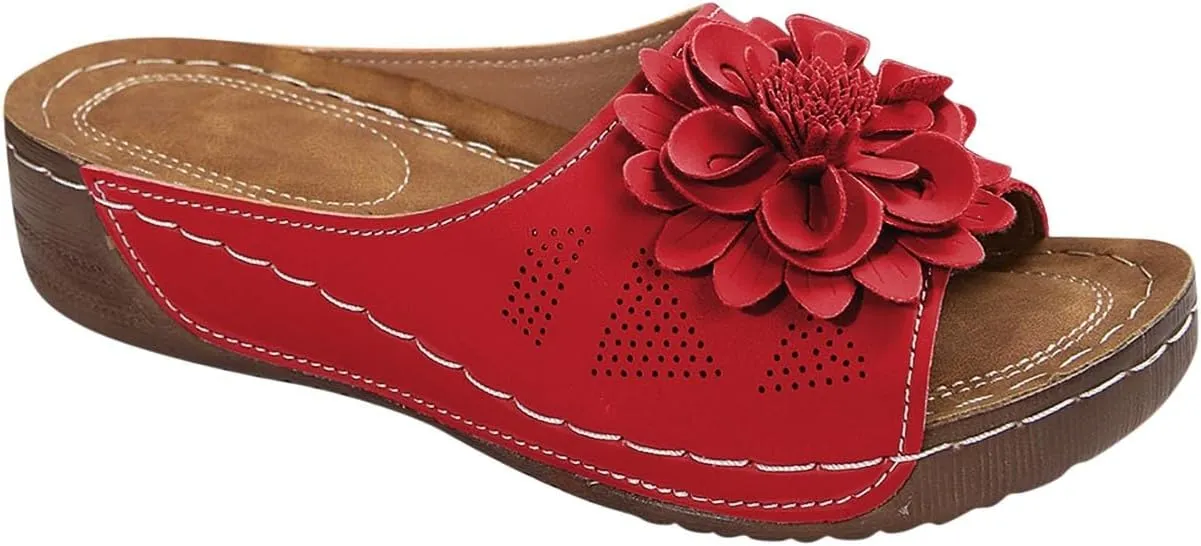 Women Comfortable Sandals Orthotic Walking Orthopedic Arch Support Sandals Open Toe Outer Wear Slippers Beach Sandals