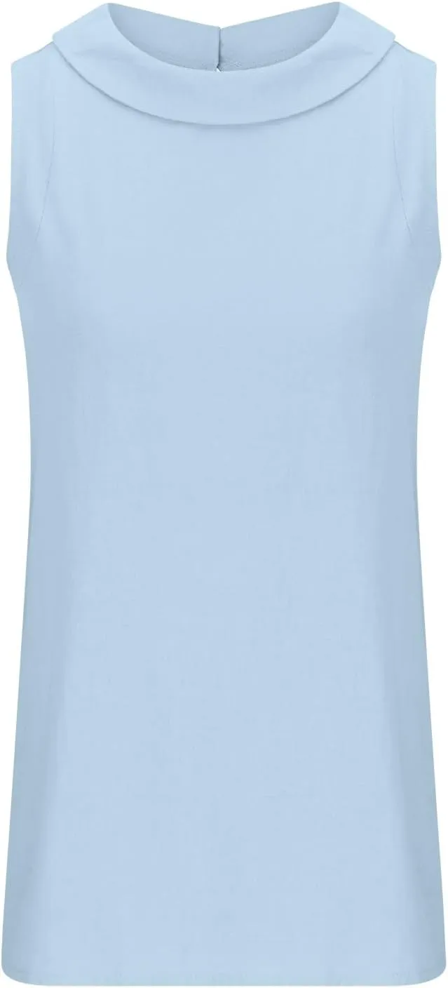 Women Cotton Linen Sleeveless Crop Tank Tops O Neck Shirt Casual Solid Color Loose Fit Comfy T-Shirt Blouse Vest