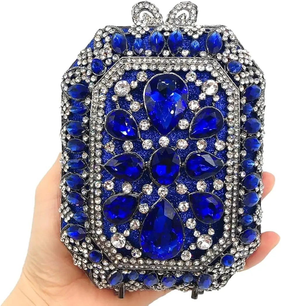 Women Crystal Clutch Bag Luxury Rhinestone Evening Bag Wedding Party Purse Handbag Mini Diamond Minaudiere Bag