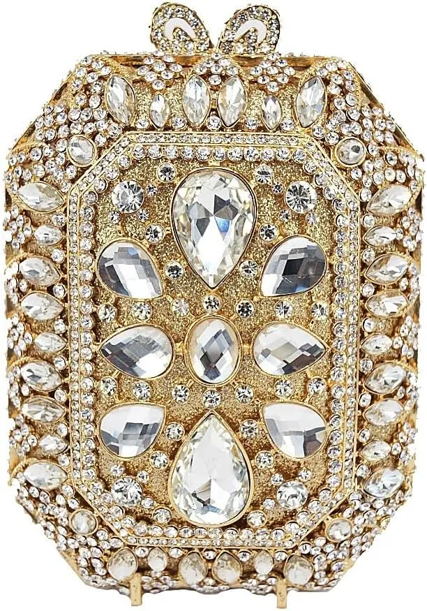 Women Crystal Clutch Bag Luxury Rhinestone Evening Bag Wedding Party Purse Handbag Mini Diamond Minaudiere Bag