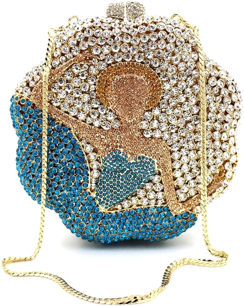 Women Crystal Evening Clutch Bag Bling Full Rhinestone Purse Wallet Girl Wedding Clutch Handbag for Party Prom