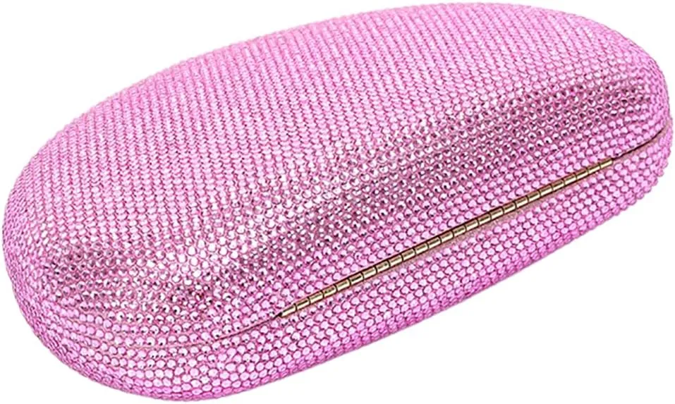 Women Rhinestone Clutch Purse Oval Crystal Evening Bag Ladies Sparkling Handbag Wedding Party Prom Shoulder Bag