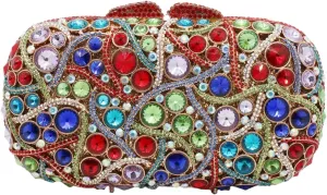 Women Rhinestone Clutch Purse Vintage Crystal Evening Bag Luxury Wedding Party Handbag Glitter Chain Shoulder Bag